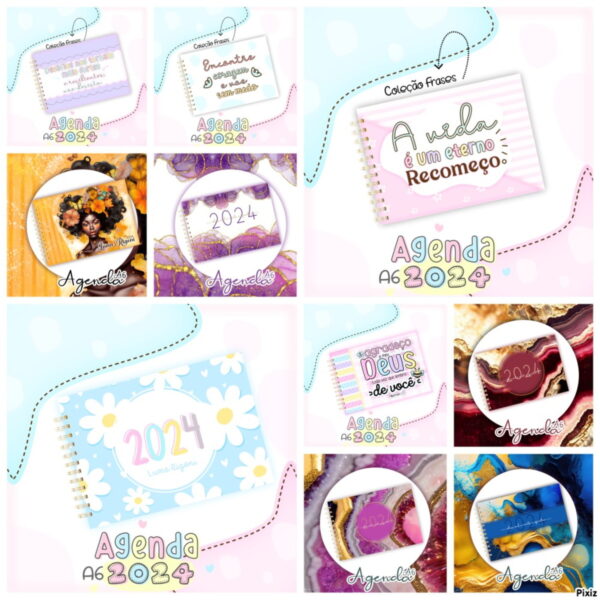 pack mini agenda a6 2024 arquivo digital mini agendas a6