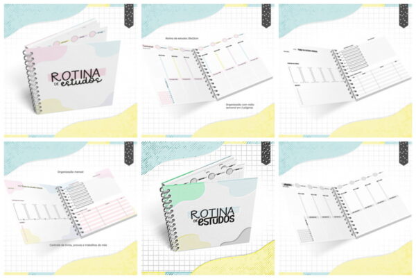 pack rotinas de estudos menina e menino arquivo digital escola