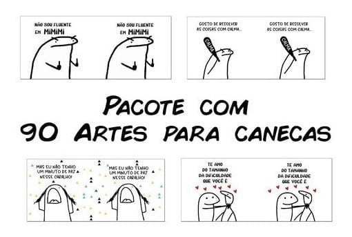 Pacote +90 Artes Para Canecas Flork 350 Arquivos Digitais