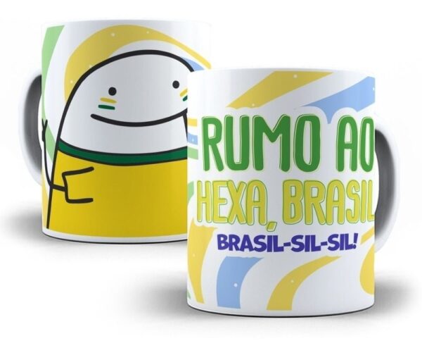 Pacote Artes Caneca Brasil Torcedor Flork 9 Arquivos Png