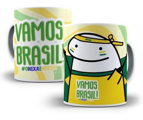 Pacote Artes Caneca Brasil Torcedor Flork 9 Arquivos Png