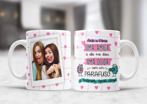 Pacote Artes Canecas Amizade - Png e Corel