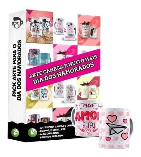 Pacote Artes Sublimação Dia Dos Namorados 2.0 Editável Corel