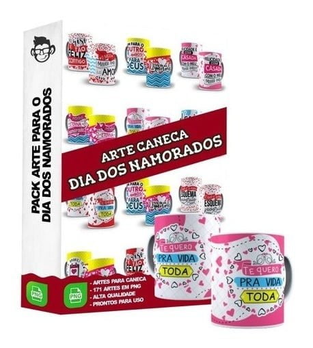 Pacote Artes Sublimação Dia Dos Namorados 5.0 Em Png