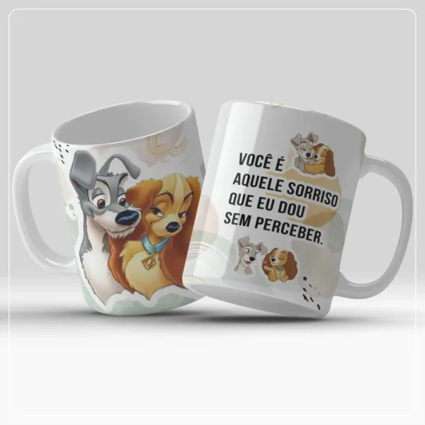 Pacote de Arquivos A Dama e o Vagabundo para Caneca Sublimada