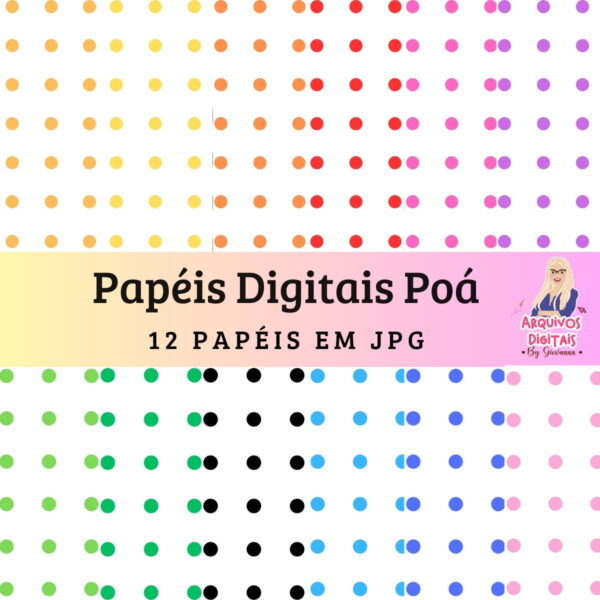 papeis digitais poa jpg papel e scrapbook