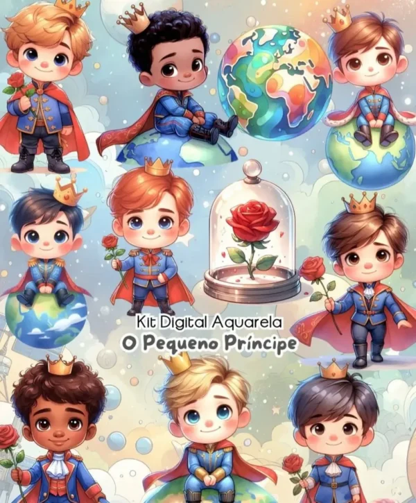 Pequeno Príncipe Kit Digital para Festas e Decorações