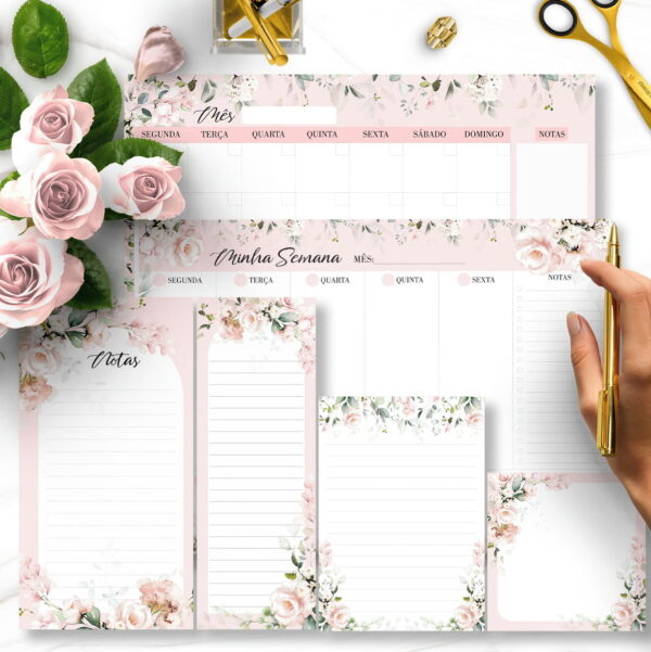 planejador rosa arquivo digital deskplanner