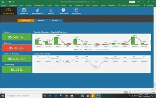 Planilha Controle De Vendas E Estoque Completa Excel Xls