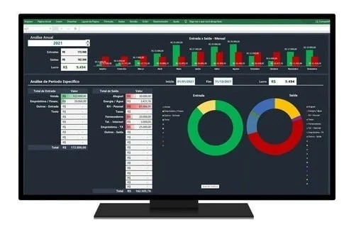 Planilha Fluxo De Caixa C/ Dashboard - Pessoal / Empresarial