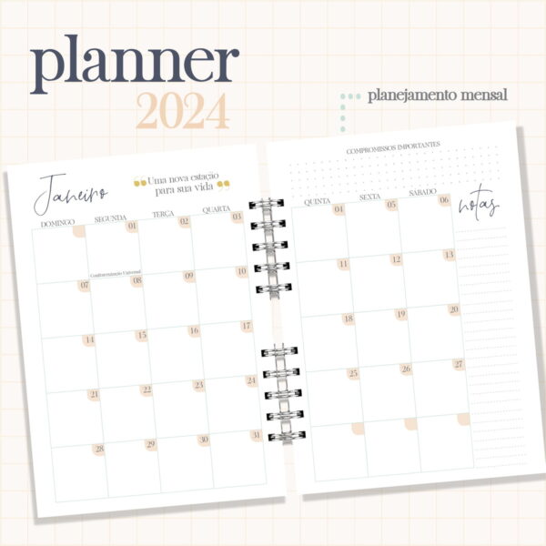 Planner 2024 Feminino - Arquivo Digital - Imagem 3