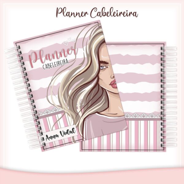 planner cabeleireira arquivo digital papelaria personalizada