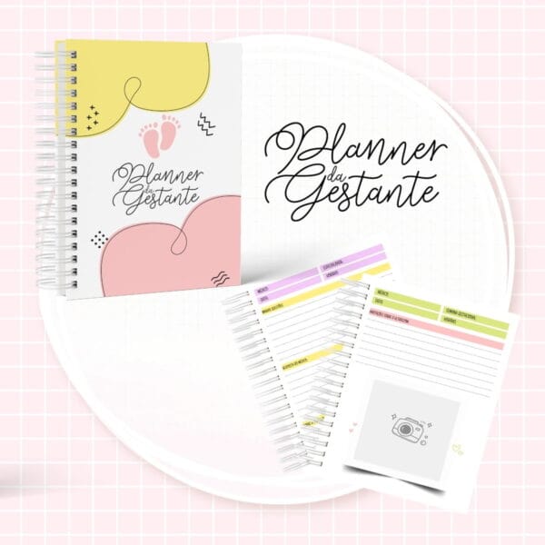 planner da gestante colorido arquivo digital mae