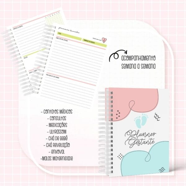 Planner da Gestante Colorido - Arquivo Digital - Imagem 3