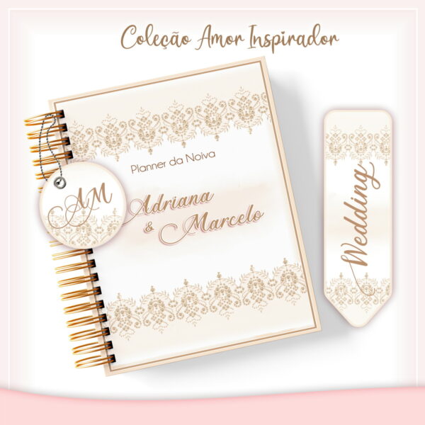 planner da noiva dourado arquivo digital papel e cia