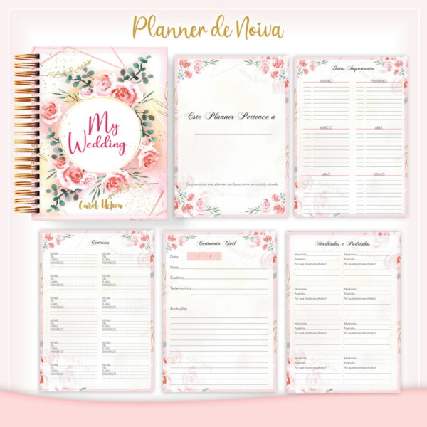 Planner da Noiva Rosa - Arquivo Digital - Imagem 2
