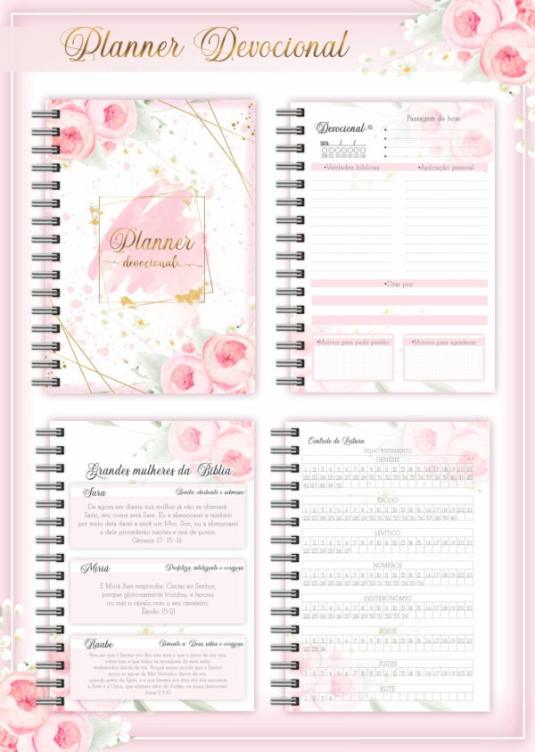 Planner Devocional Flor + Arte para Caneca - Arquivo Digital - Imagem 2