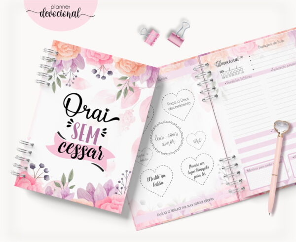 planner devocional orai sem cessar arquivo digital papel e scrapbook