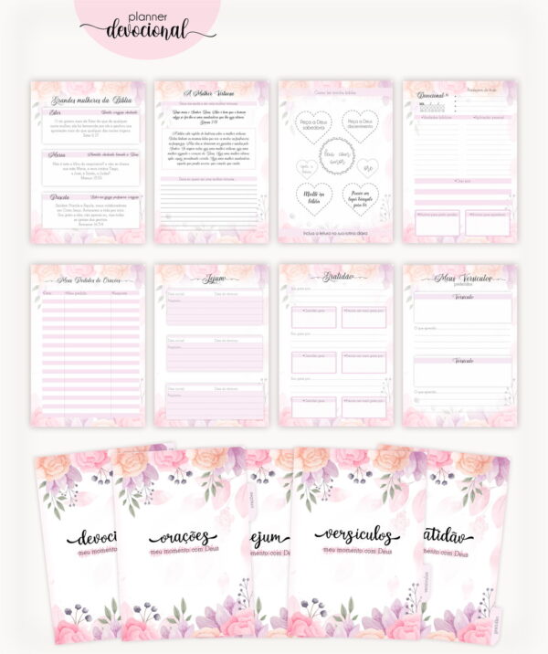 Planner Devocional "Orai sem cessar" - Arquivo Digital - Imagem 4
