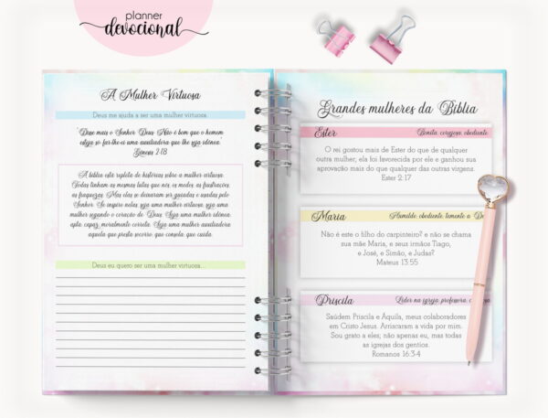 Planner Devocional "Seja Forte e Corajoso" - Arquivo Digital - Imagem 3