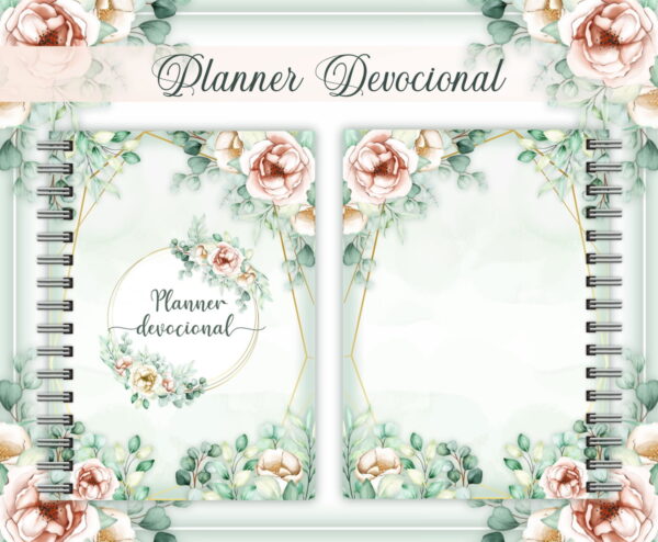 planner devocional verde arte para caneca arq digital papel e cia