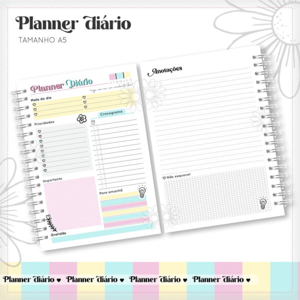 Planner Diário - Arquivo Digital - Imagem 2