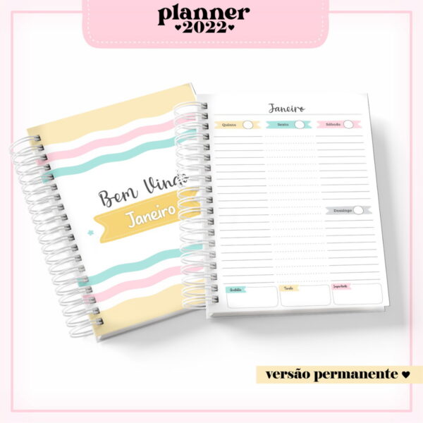 Planner Feminino Permanente 02 - Arquivo Digital - Imagem 2