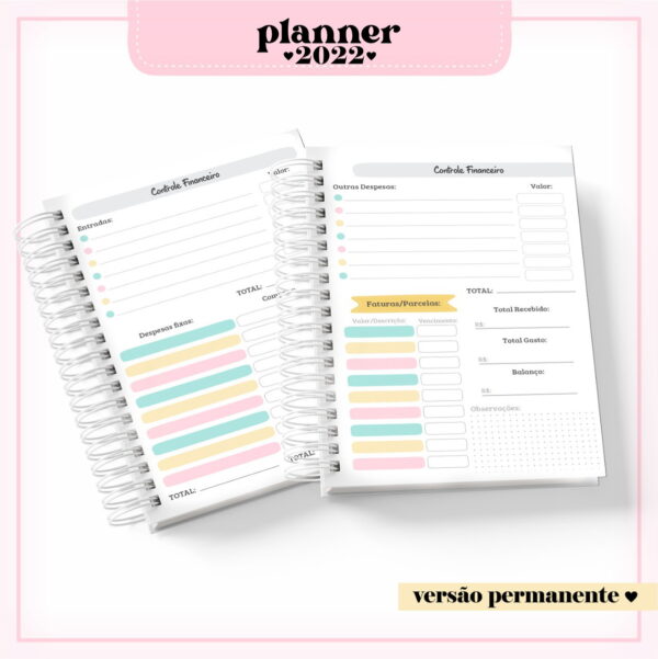 Planner Feminino Permanente 03 - Arquivo Digital - Imagem 4