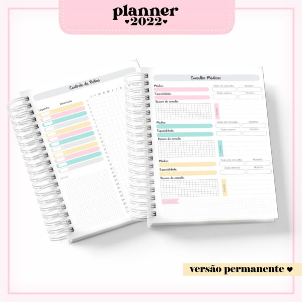 Planner Feminino Permanente 06 - Arquivo Digital - Imagem 4