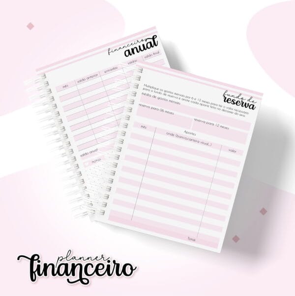 Planner Financeiro Pessoal Feminino - Arquivo Digital
