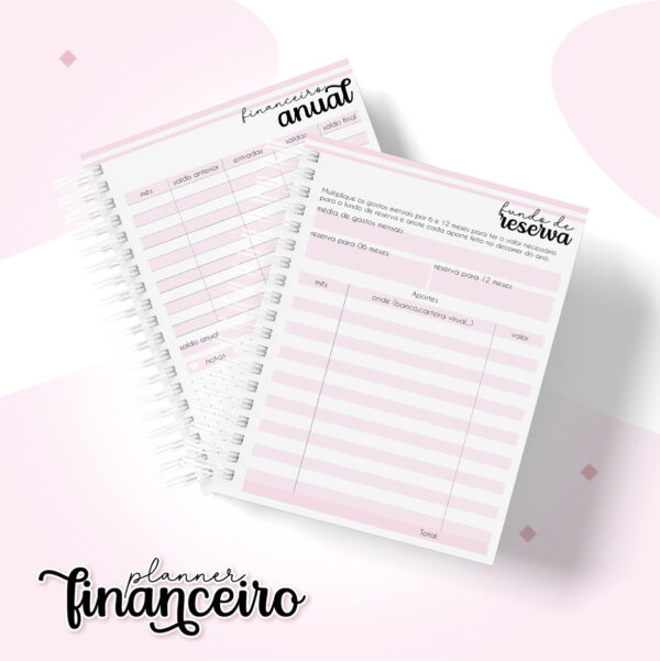 Planner Financeiro Pessoal Feminino - Arquivo Digital - Imagem 3