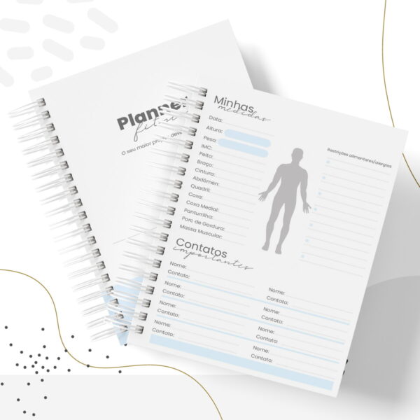 Planner Fitness Masculino - Arquivo Digital - Imagem 3