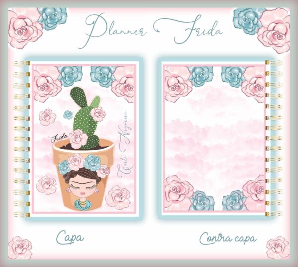 planner frida arquivo digital papelaria