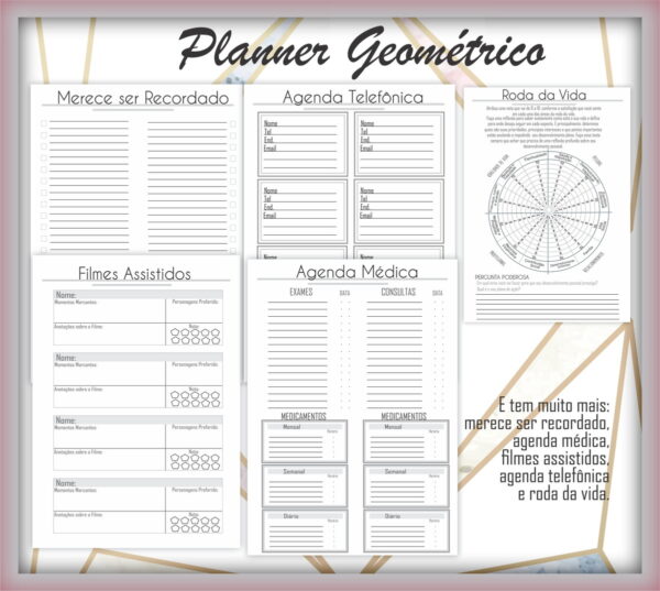 Planner Geométrico - Arquivo Digital - Imagem 3