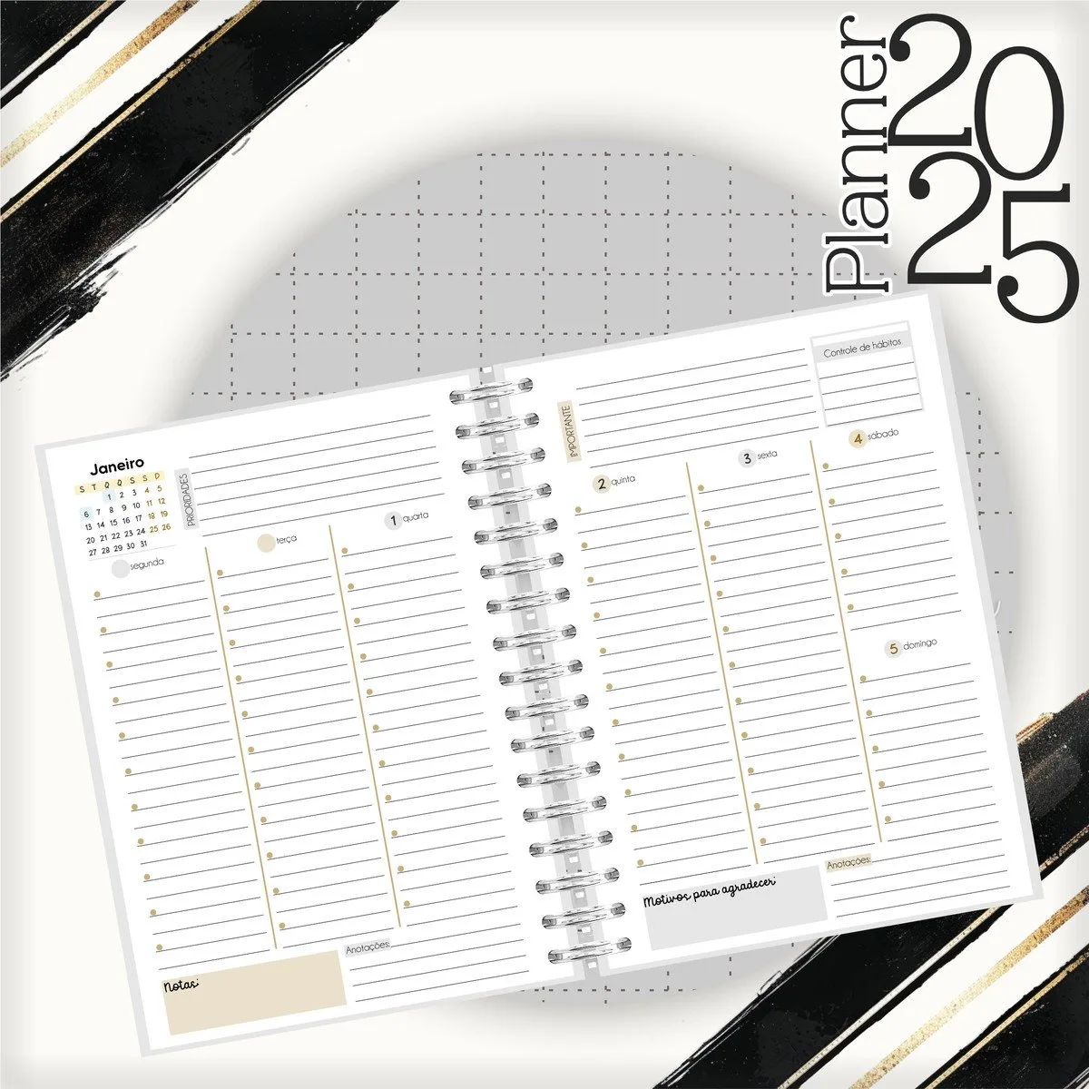 Planner Masculino 2025 - Arquivo Digital