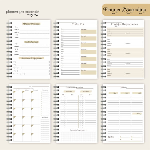Planner Masculino Mod 03 - Arquivo Digital - Imagem 4