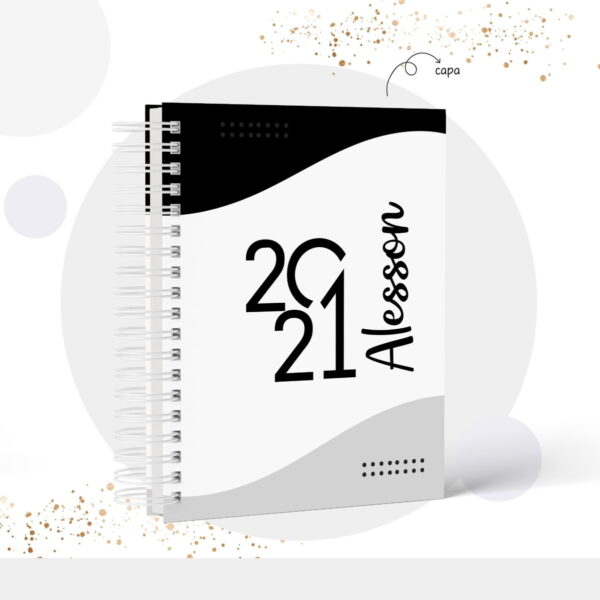 Planner Masculino Permanente e Datado - Arquivo Digital - Imagem 2