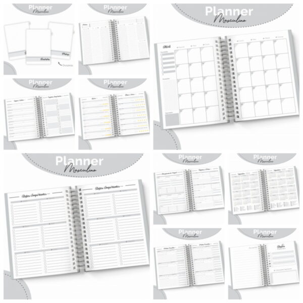 Planner Masculino Tua Graça Me Basta - Arquivo Digital - Imagem 4