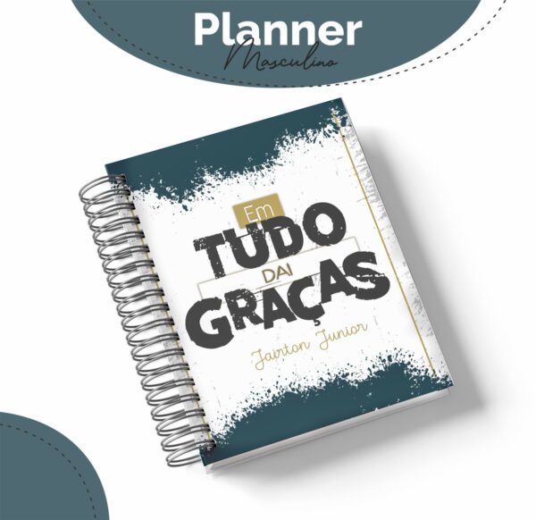 planner masculino tudo dai gracas arquivo digital papel e scrapbook