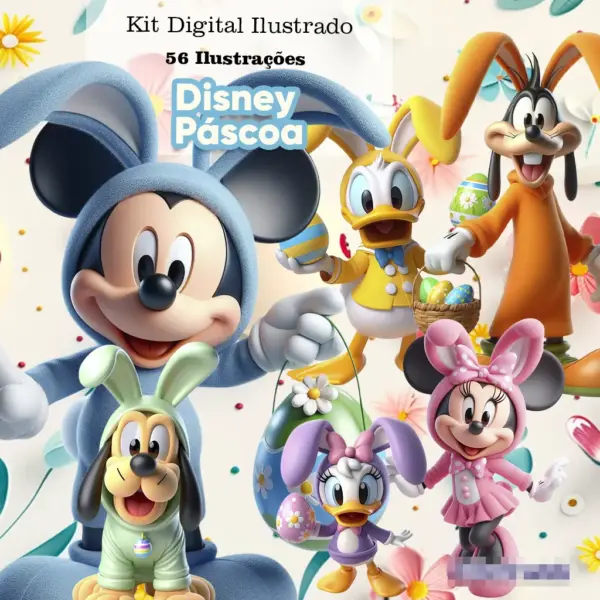 PNG Temático de Páscoa Disney para Personalizados