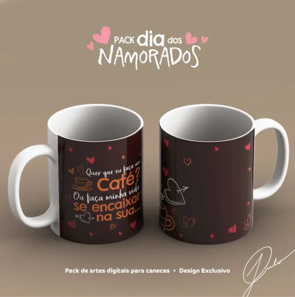 Presente Personalizado - 52 Designs para Canecas de Casal