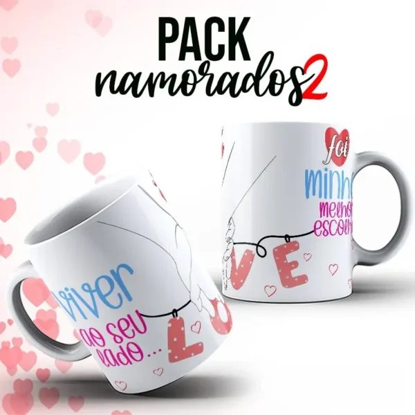 Presentes Personalizados: Arte para Canecas de Namorados