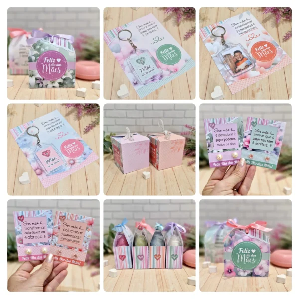 Presentes Personalizados Dia das Mães - Arquivos de Corte PDF