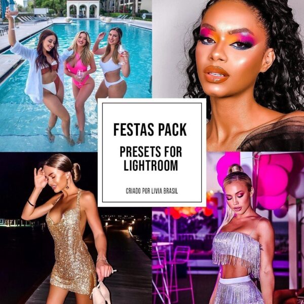 Presets Lightroom Lívia Brasil Pack Festas Android iPhone