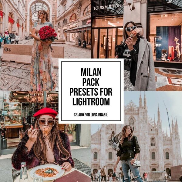 Presets Lightroom Lívia Brasil Pack Milan Android iPhone