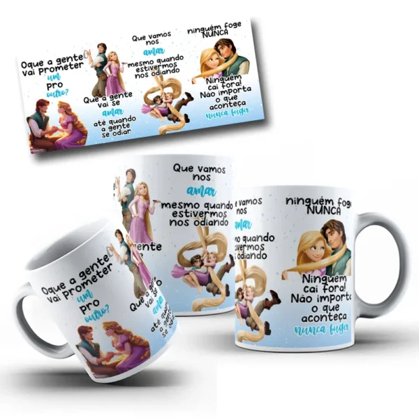Rapunzel e as Promessas Amorosas - Kit para Caneca Digital