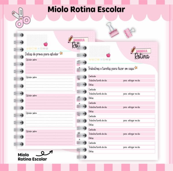 Rotina Escolar Menina - Arquivo Digital