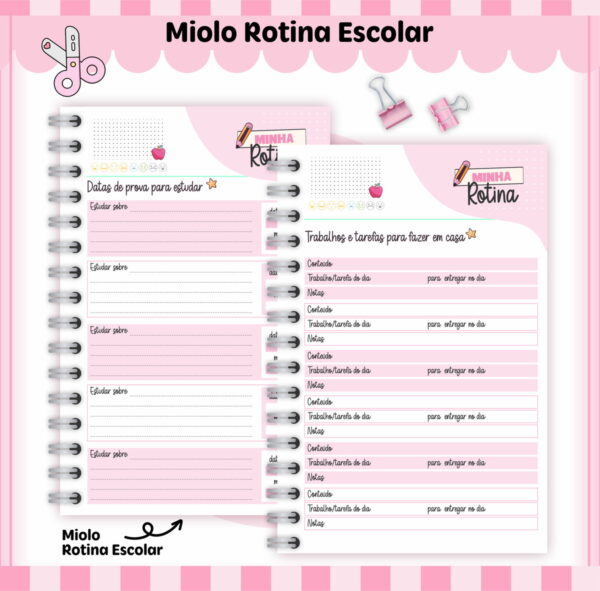 Rotina Escolar Menina - Arquivo Digital - Imagem 4