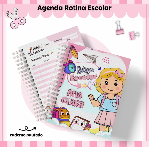 rotina escolar menina arquivo digital rotina escolar