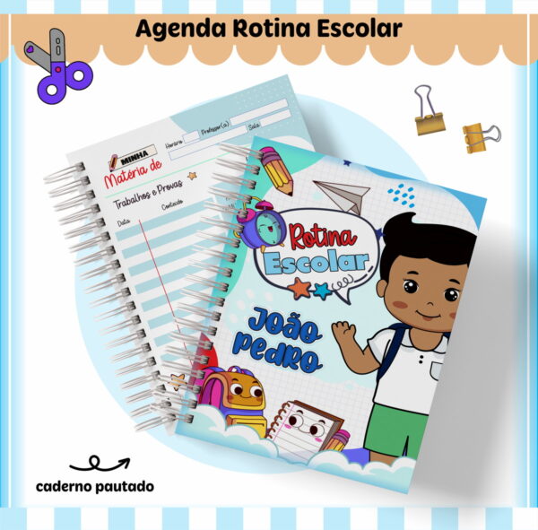 rotina escolar menino arquivo digital agendas